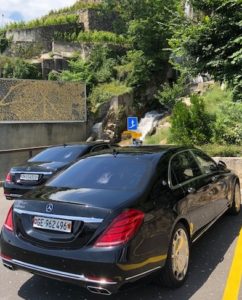 Mercedes-Benz S-Class with driver in Geneva